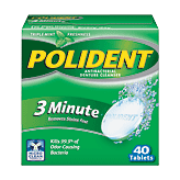 Polident  antibacterial denture cleanser, 3 minute, tablets Full-Size Picture